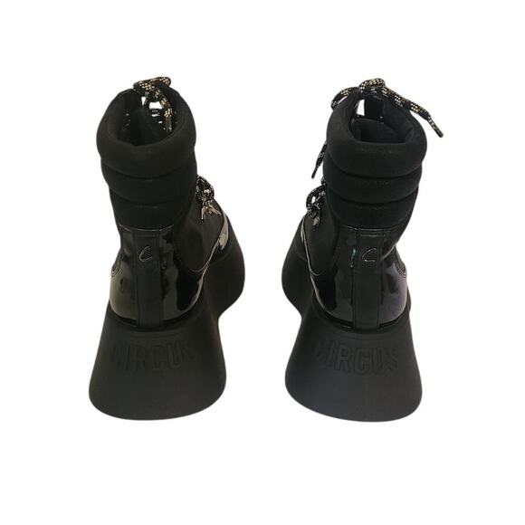 NIB Circus Sam Edelman Gail Lace Up Platform Boots Black 8.5M - Picture 4 of 8